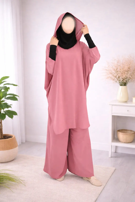 Ensemble tunique hijab intégré & pantalon Jannah Firdaws